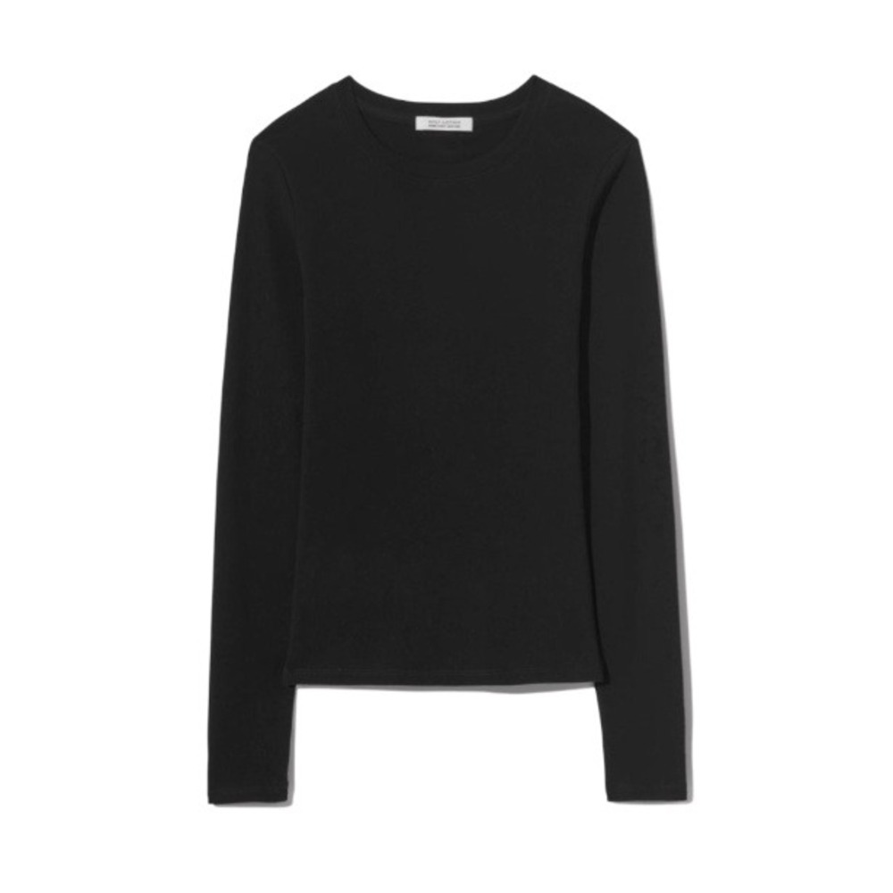 NWT Nili Lotan Emelie Long Sleeve Tee Black Size Medium‎